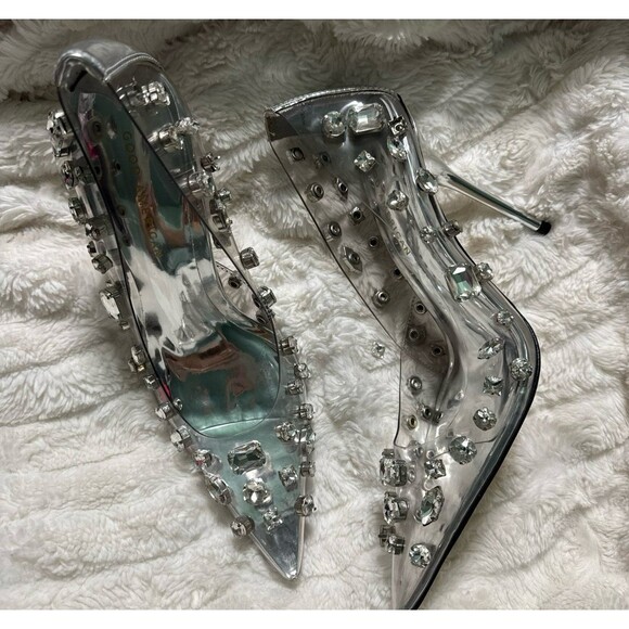 Good American Diamonds Forever Heel in Glass002. New in box 8.5 - Picture 5 of 9